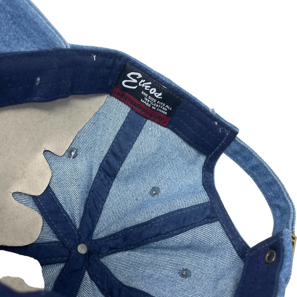 NWT Adult‎ Denim Blue Baseball Hat Cap Low Profile Adjustable Cotton - Picture 5 of 6